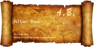 Alter Bea névjegykártya